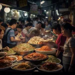 Generative ai lively asian street food